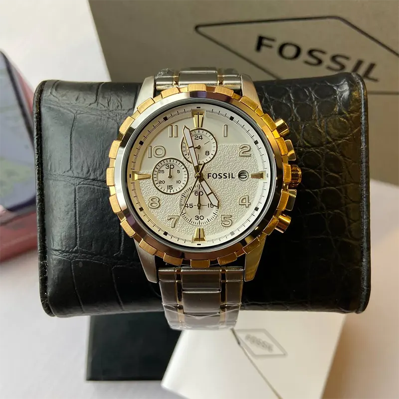 Fossil Dean Chronograph Silver Dial Men's Watch | FS4795